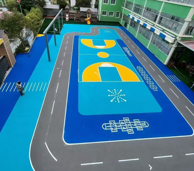 张家界市半预制型跑道混合型塑胶跑道 - 厂家